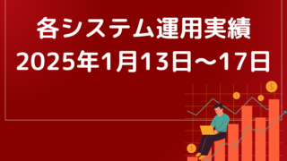 おすすめEA(自動売買)運用実績【2025年1月13日~1月17日】